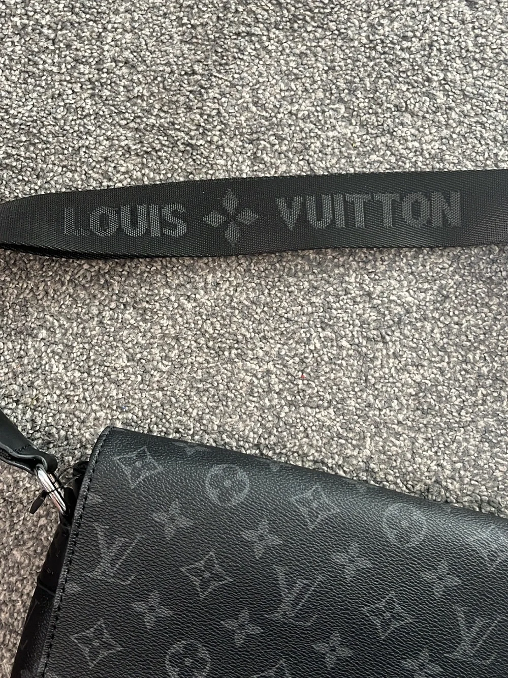 Louis Vuitton Black Monogram Eclipse Messenger Bag